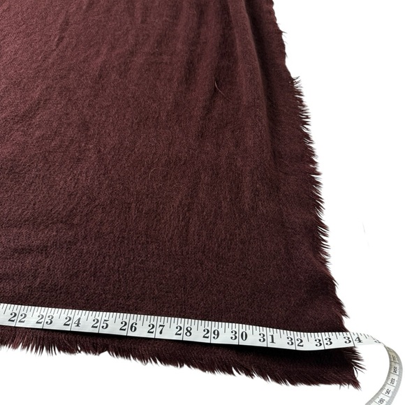 Free People Scarf Womens Fringed Shawl Wrap Comfy Cozy Burgundy Christmas Winter - Picture 7 of 8